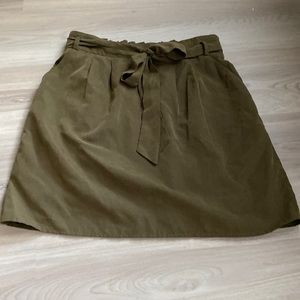 Army Green Slip-on Skirt